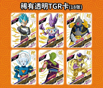 Boîtes de Cartes de Collection Dragon Ball avec Goku, Vegeta et les Saiyans. Cartes brillantes idéal pour les batailles. Un cadeau idéal pour les enfants et les fans de l'anime !