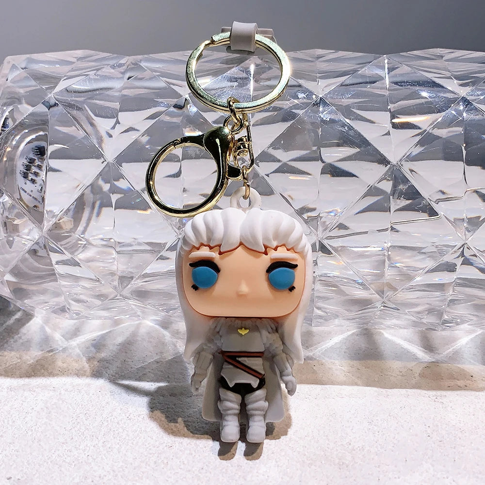 Ajoutez du style à vos accessoires avec ce porte-clé en silicone Berserk. Il est parfait pour personnaliser votre sac à dos, trousseau de clés ou voiture. Un cadeau idéal pour les fans de l'anime !