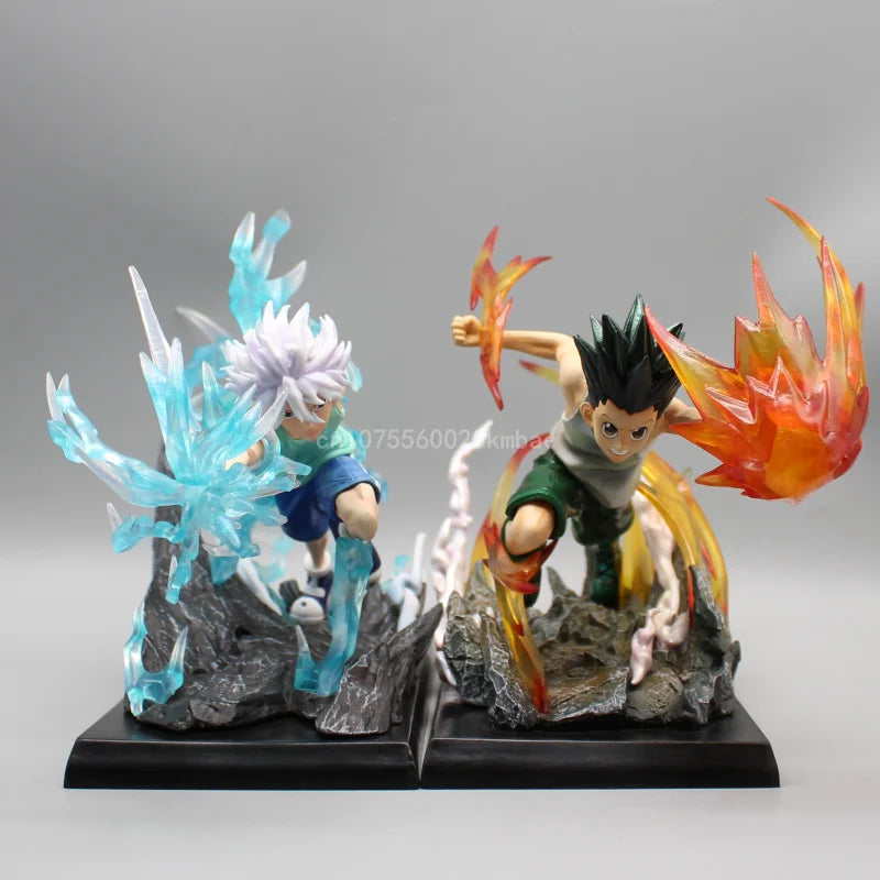 Figura Cazador x Cazador de 18 cm | Figura representativa de Killua Zoldyck y Gon Freecss, perfecta para coleccionistas y fans. Una gran opción como decoración o regalo de cumpleaños para los entusiastas del anime. 