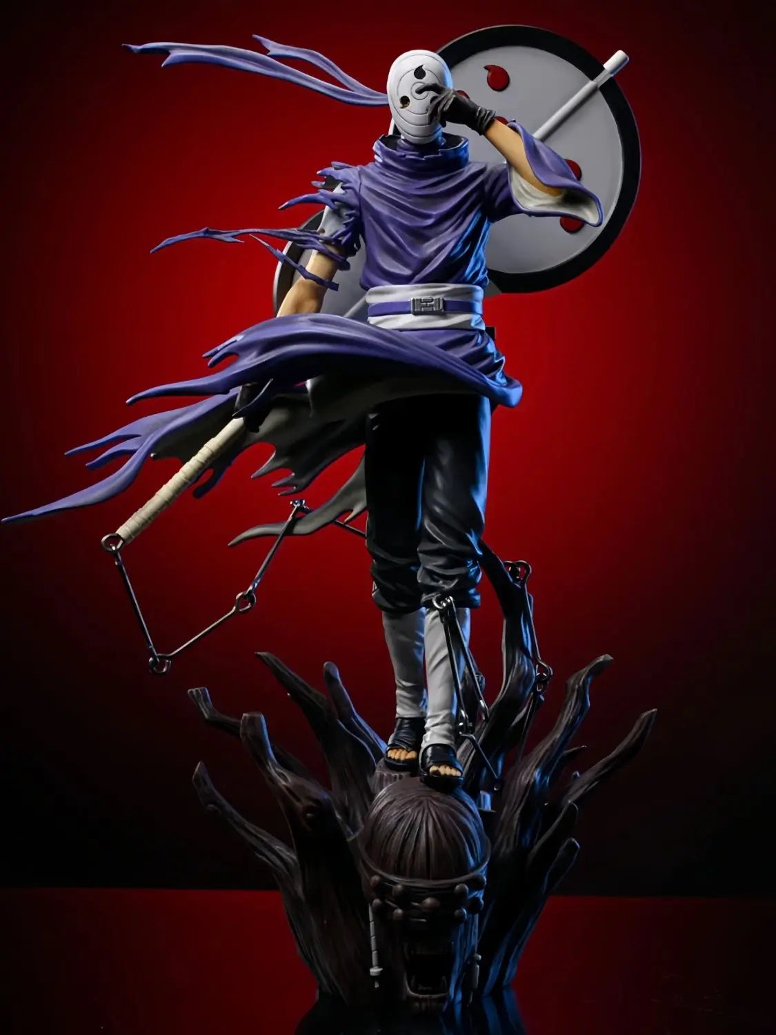 28cm Figurine Naruto | Figurine d'action Obito Uchiha, tête changeable, idéale pour les collectionneurs et les fans de Naruto. Un cadeau parfait qui apporte une touche d'originalité à toute collection