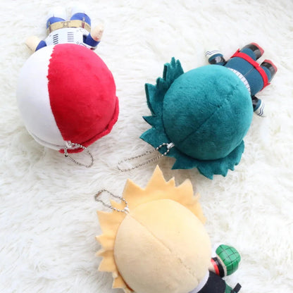 Llavero Mi Héroe Academia ? Llavero de peluche Midoriya, Bakugo y Todoroki. Accesorio kawaii perfecto para cosplay o una colección.