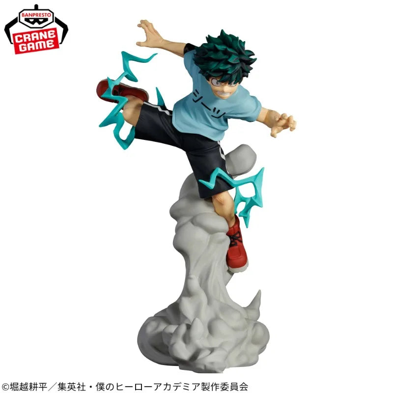 23cm Figurines BANDAI My Hero Academia | Figurines en PVC haute qualité représentant Bakugo Katsuki et Midoriya Izuku en mode combat. Parfaites pour les fans de l'anime et les collectionneurs