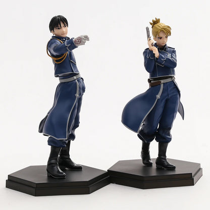 Figura Alquimista Fullmetal de 17 cm | Figuras detalladas de POP UP PARADE de Roy Mustang y Riza Hawkeye. Ideal para fanáticos y coleccionistas del anime.