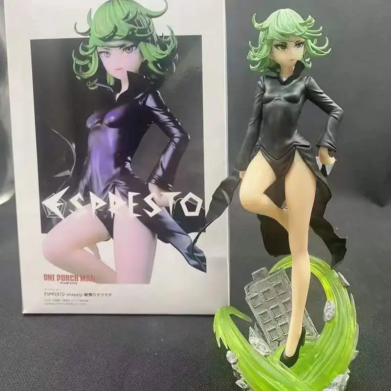 22cm Figurine One Punch Man | Figurine en PVC de Tatsumaki, alias Tornade Tragique, de One Punch Man. Un modèle de collection idéal pour les fans d'anime et un cadeau parfait pour les enfants