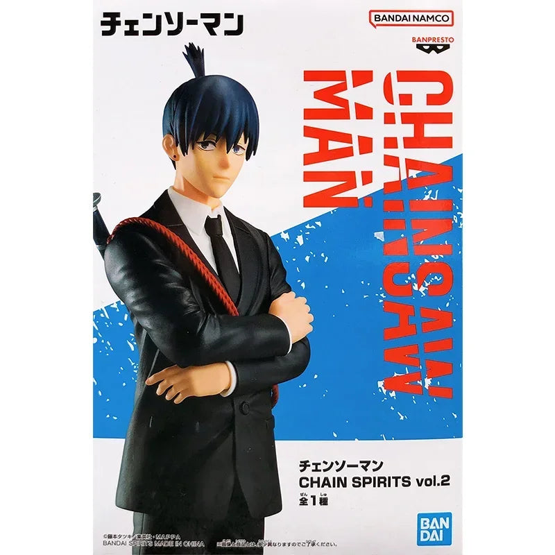 16cm Figurine Originale Bandai (CHAIN SPIRITS Vol.2) Chainsaw Man | Modèle d'action en PVC de Hayakawa Aki, parfait pour les collectionneurs et comme cadeau