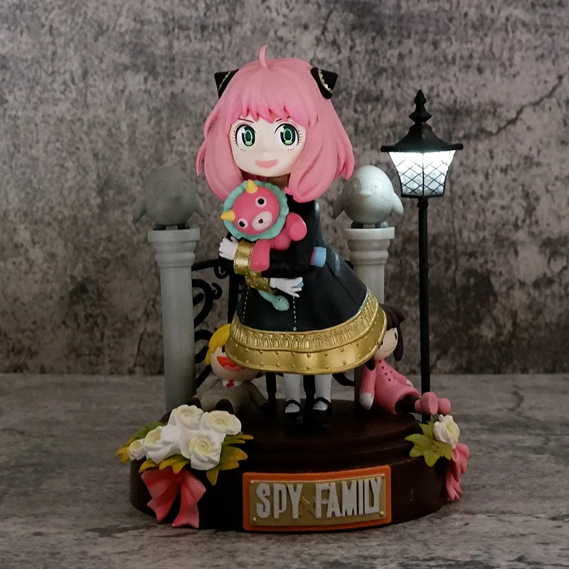 Figura ESPÍA×FAMILIAR de 20cm | Figura que representa a Anya Forger con 2 caras intercambiables, modelo coleccionable Kawaii para fans del anime 