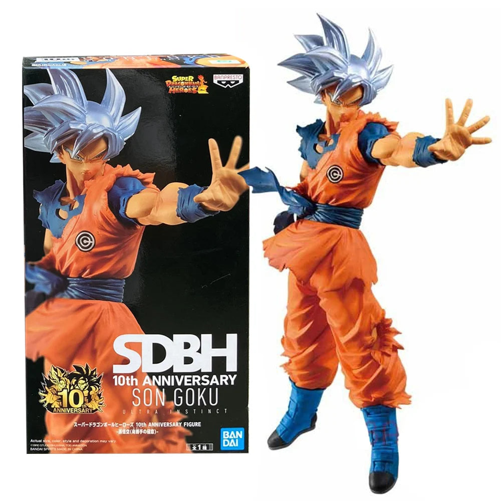 Figura Dragon Ball 23cm | Son Goku Migatte no Gokui: Edición especial del décimo aniversario con Son Goku de cabello plateado. Perfecto para coleccionistas y fanáticos de Dragon Ball Super. 