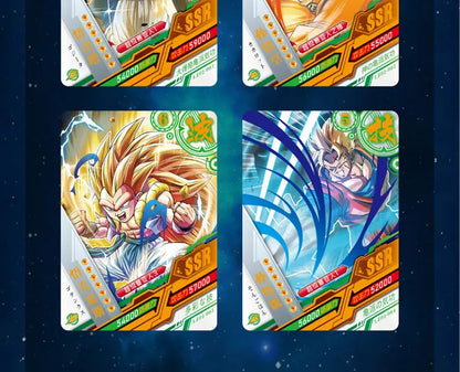 Boîtes de Cartes de Collection Dragon Ball avec Goku, Vegeta et les Saiyans. Cartes brillantes idéal pour les batailles. Un cadeau idéal pour les enfants et les fans de l'anime !