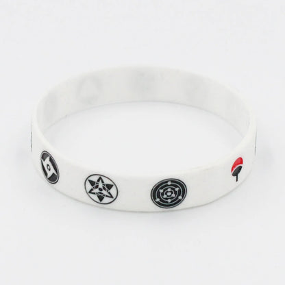 Bracelet en silicone Naruto avec embnlème Uchiha et Sharingan, accessoire tendance, idéal comme cadeau