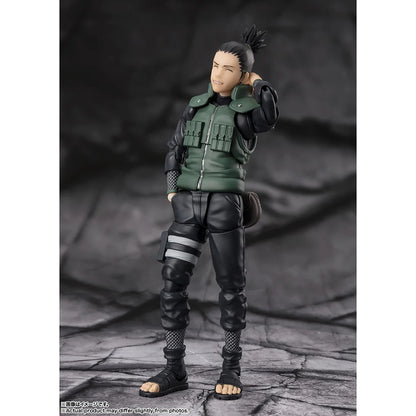 Figura Bandai SHFiguarts de 15 cm (Edición Brillante Estratega) | Figura de acción original de Shikamaru Nara. Raro modelo coleccionable del anime, ideal para fans y coleccionistas.