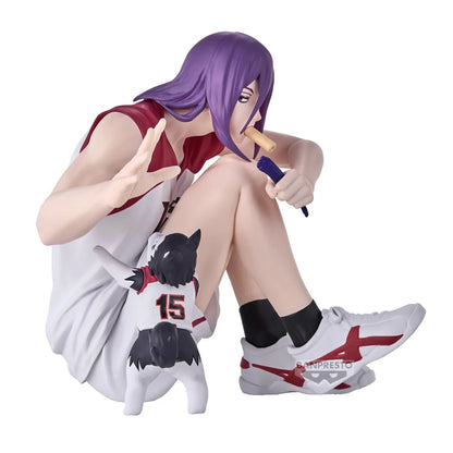 Figurines BANDAI BANPRESTO Kuroko's Basketball LAST GAME | Figurines d'anime de Kuroko, Kagami, Aomine, Akashi, Murasakibara, Kise et Midorima en position décontractée avec le chiot Kuro Junior. Idéal pour les fans et collectionneurs