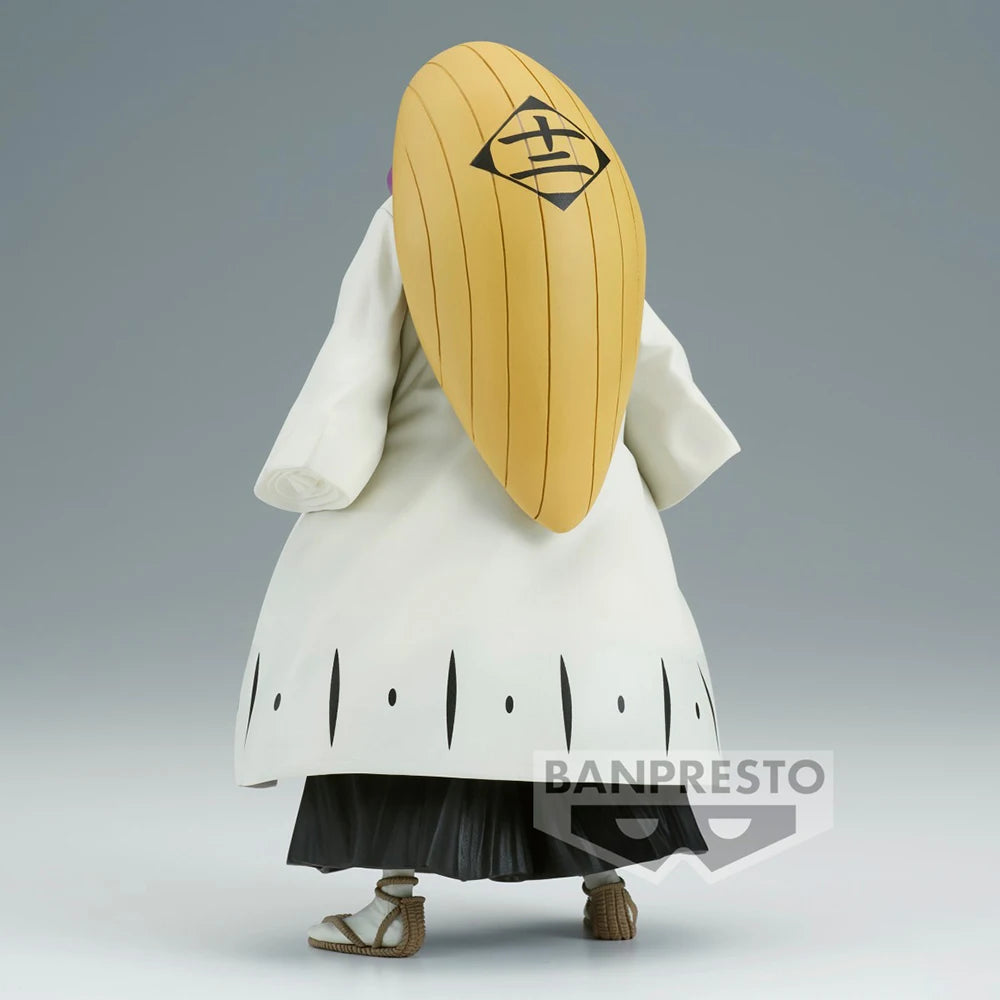 16cm Banpresto Figurine Bleach | Figurine originale de Kurotsuchi Mayuri de la collection Banpresto Solid and Souls. Ce modèle d'action détaillé est parfait pour les amateurs de Bleach, avec une finition soignée et un design unique