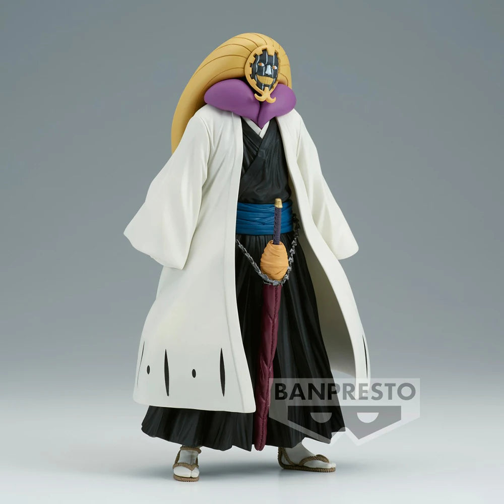 16cm Banpresto Figurine Bleach | Figurine originale de Kurotsuchi Mayuri de la collection Banpresto Solid and Souls. Ce modèle d'action détaillé est parfait pour les amateurs de Bleach, avec une finition soignée et un design unique