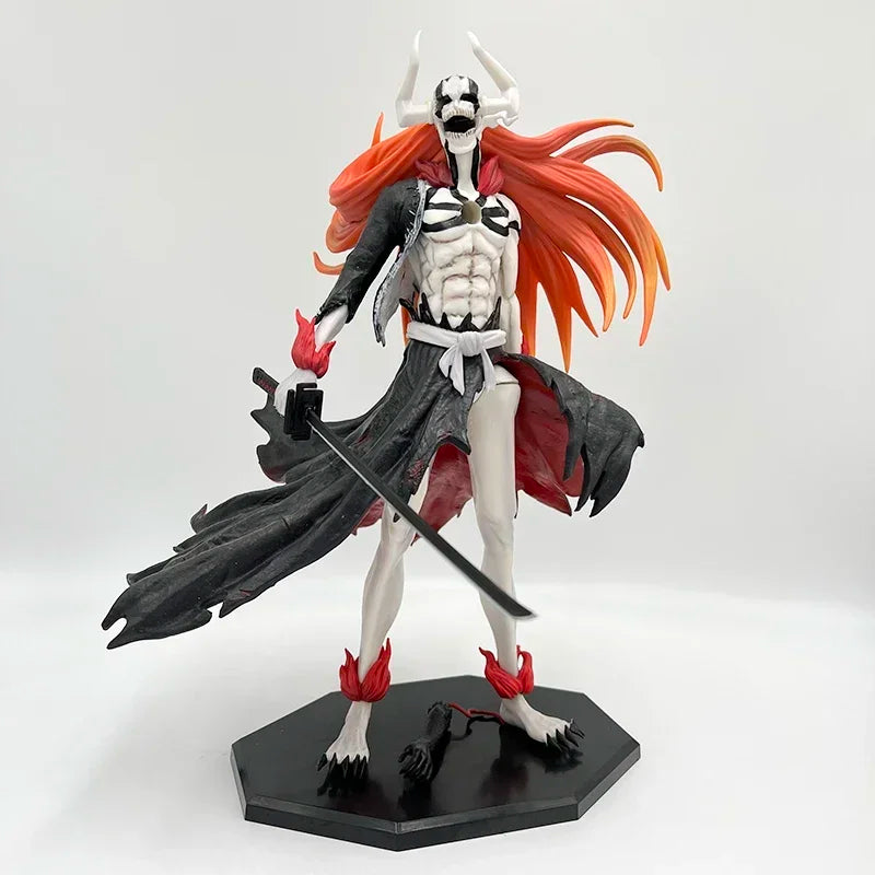 33-41cm Figurines BLEACH | Plongez dans l'univers de BLEACH avec ces figurines Collector impressionnantes représentant Ichigo Kurosaki dans ses transformations ultimes. Cette figurine détaillée capture l’intensité et la puissance du personnage