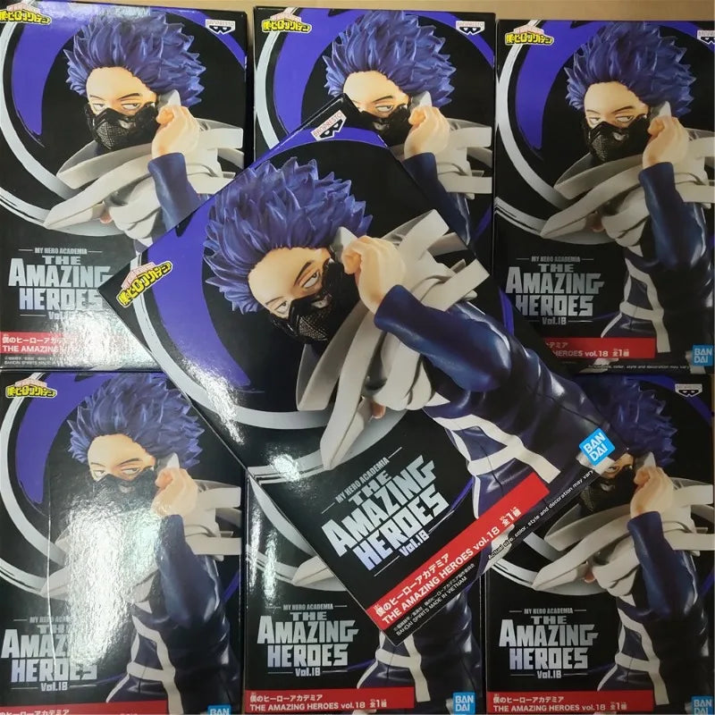 16cm Figurine Banpresto My Hero Academia | Figurine de Shinso Hitoshi issue de la collection The Amazing Heroes (Vol. 18). En PVC de haute qualité, cette figurine est un modèle détaillé, idéal pour les collectionneurs et les fans de l'anime