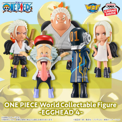 Figuras de una pieza BANDAI WCF de 11 cm | Figuras de Serafines, Shaka y Vegapunk, del arco de Egghead. Modelos detallados de PVC, ideales para coleccionistas y fanáticos del anime.