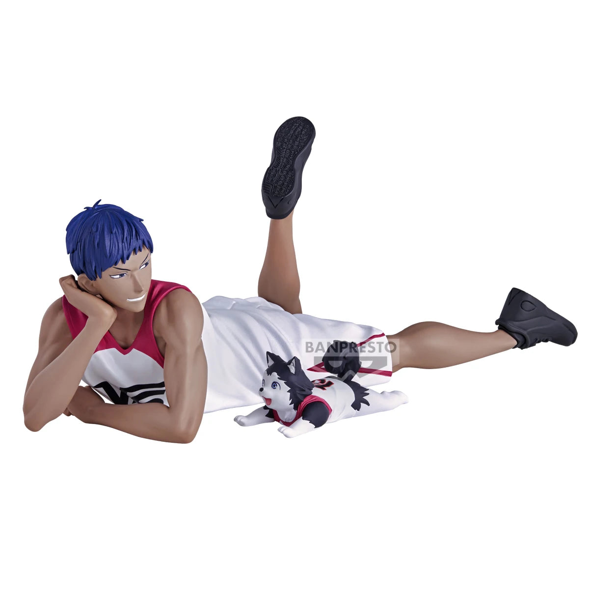 Figurines BANDAI BANPRESTO Kuroko's Basketball LAST GAME | Figurines d'anime de Kuroko, Kagami, Aomine, Akashi, Murasakibara, Kise et Midorima en position décontractée avec le chiot Kuro Junior. Idéal pour les fans et collectionneurs