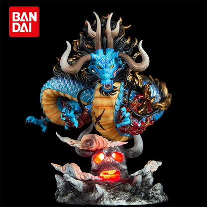 Figura de una pieza de 22 cm | Kaido en forma de dragón, con iluminación LED integrada. Perfecto para coleccionistas y fanáticos del anime para iluminar tu colección con estilo. 