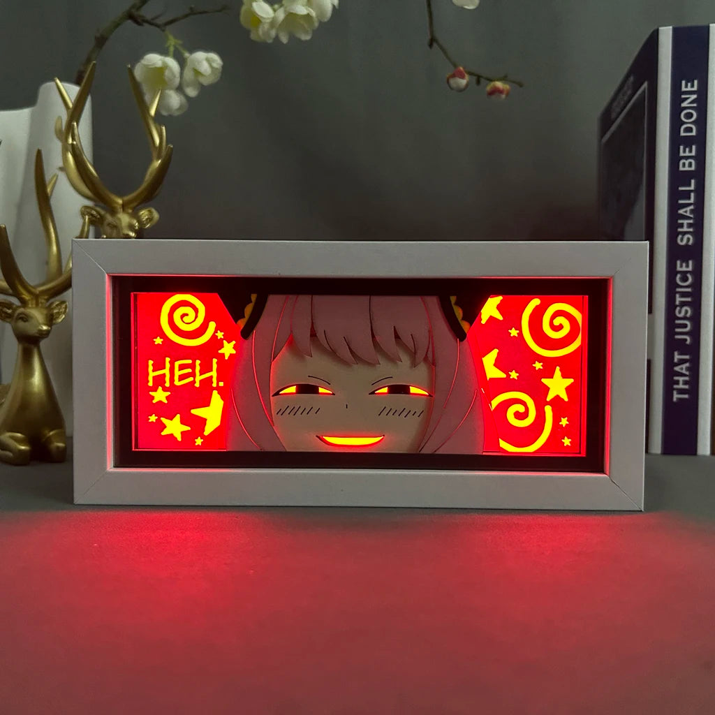 Lámpara LED 3D ESPÍA×FAMILIA | Lámpara de noche 3D SPY×FAMILY que representa a Anya Forger, con luz LED integrada para una iluminación suave y decorativa. Perfecto para decoración de habitaciones o como regalo para fanáticos del anime. 