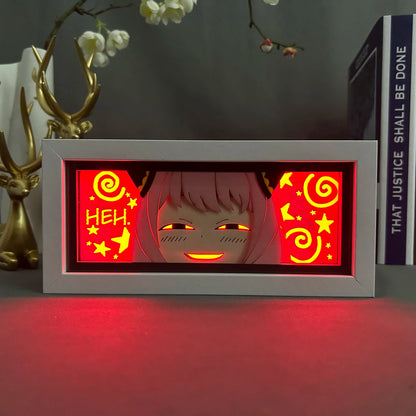 Lámpara LED 3D ESPÍA×FAMILIA | Lámpara de noche 3D SPY×FAMILY que representa a Anya Forger, con luz LED integrada para una iluminación suave y decorativa. Perfecto para decoración de habitaciones o como regalo para fanáticos del anime. 