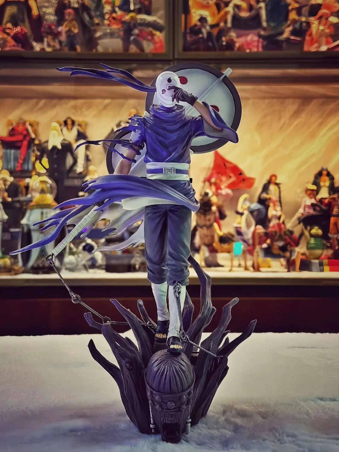 28cm Figurine Naruto | Figurine d'action Obito Uchiha, tête changeable, idéale pour les collectionneurs et les fans de Naruto. Un cadeau parfait qui apporte une touche d'originalité à toute collection