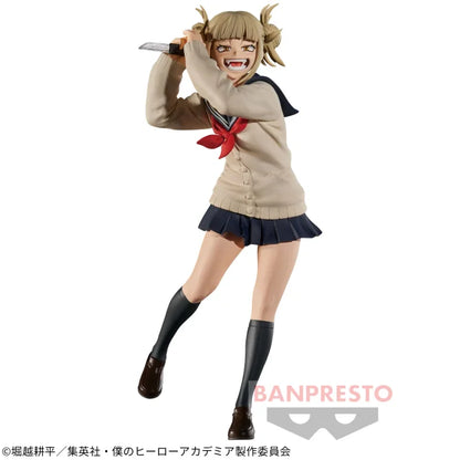 8-11cm Figurines My Hero Academia | Figurine officielle Banpresto en PVC représentant Himiko Toga, membre des Evil Villains de My Hero Academia. Parfaite pour compléter une collection ou offrir en cadeau aux fans de l'anime