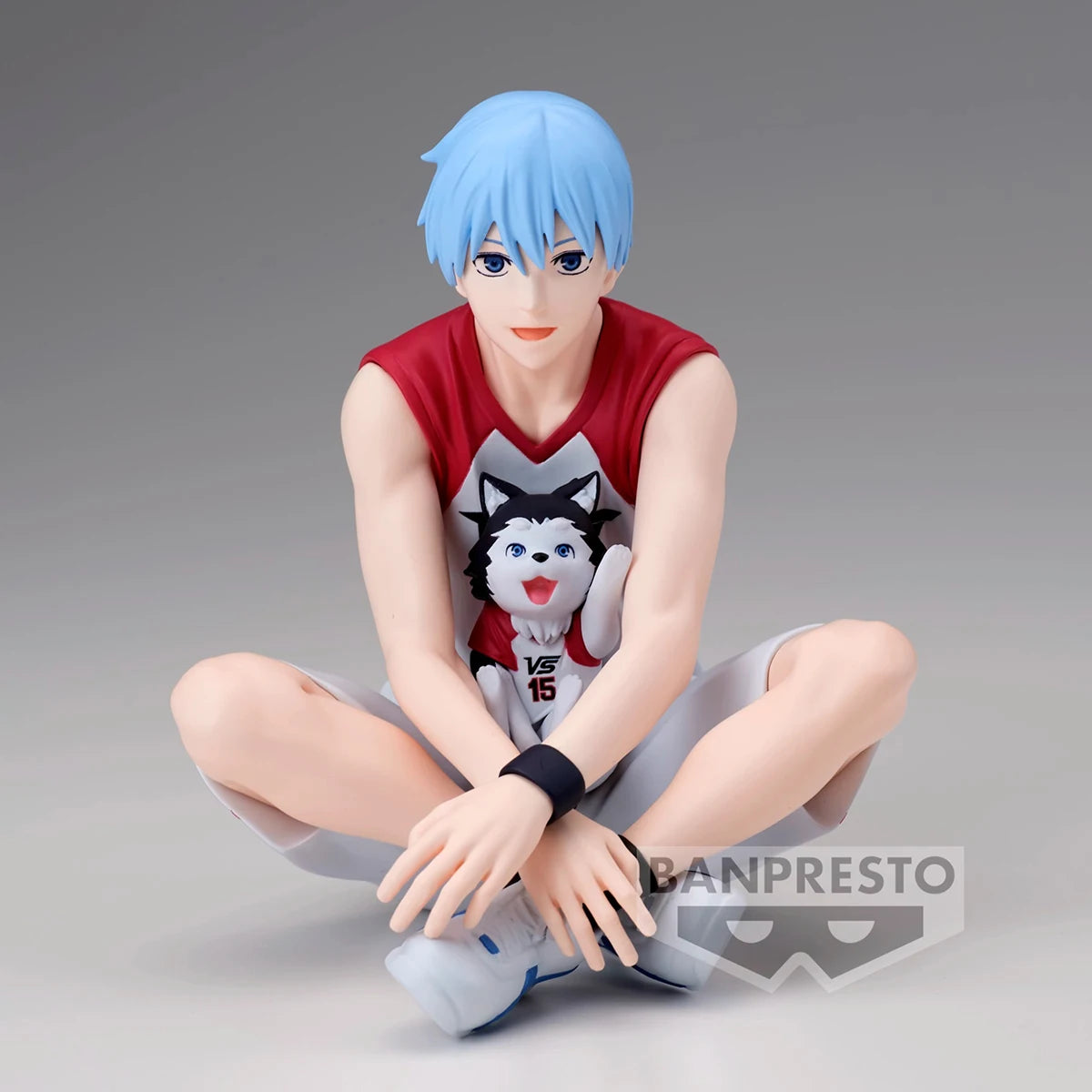 Figurines BANDAI BANPRESTO Kuroko's Basketball LAST GAME | Figurines d'anime de Kuroko, Kagami, Aomine, Akashi, Murasakibara, Kise et Midorima en position décontractée avec le chiot Kuro Junior. Idéal pour les fans et collectionneurs