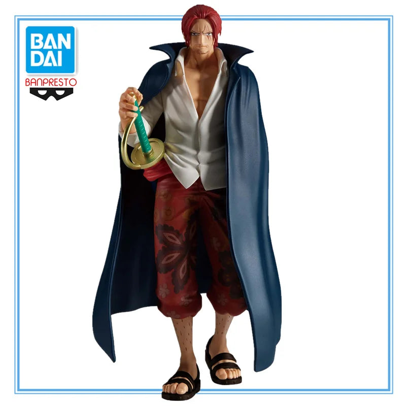 16cm Figurine BANDAI DXF THE Grandline One Piece | Figurine Bandai Banpresto DXF THE Grandline Men représentant Shanks le roux. Modèle en PVC détaillé, parfait pour les collections et les fans de One Piece