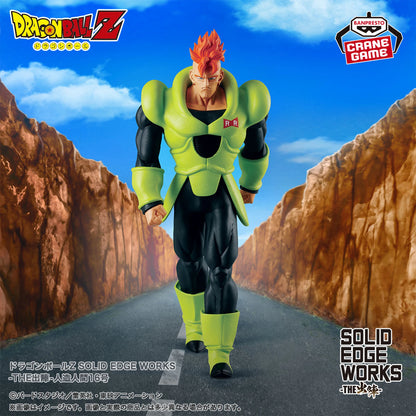 Figuras de 17-20cm de los Androides 16, 17 y 18 de Dragon Ball Z, de la colección Solid Edge Works. Modelos detallados de PVC, perfectos para aficionados y coleccionistas. Ideal como regalo o pieza de colección.