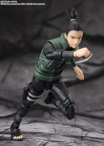 Figura Bandai SHFiguarts de 15 cm (Edición Brillante Estratega) | Figura de acción original de Shikamaru Nara. Raro modelo coleccionable del anime, ideal para fans y coleccionistas.