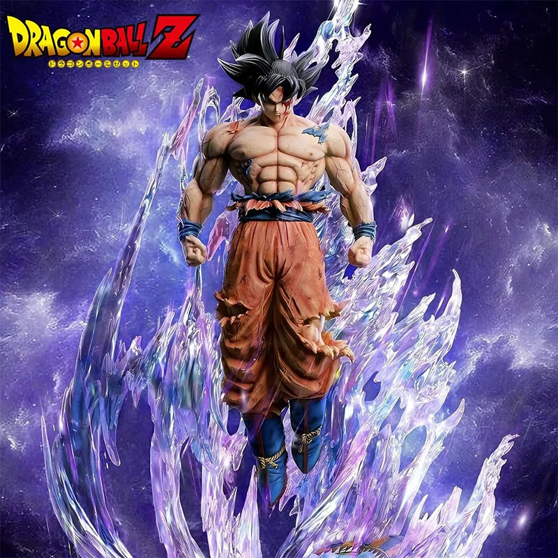 Figura Dragon Ball 23cm | Ultra Instinct Son Goku equipado con iluminación, ofreciendo un efecto espectacular. Un modelo de coleccionista perfecto para decoración o como regalo para los fans de Dragon Ball. 