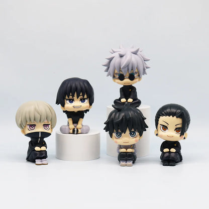 10cm Jujutsu Kaisen Figure | Pop figure representing Yuta Okkotsu, Toge Inumaki, Fushiguro Toji, Gojo Satoru and Geto Suguru. Perfect for Jujutsu Kaisen fans, this cute figure is ideal for collecting or as decoration. 