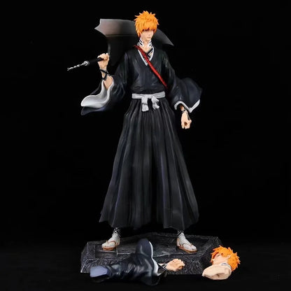 33cm Figurine Bleach | Découvrez cette impressionnante figurine de collection de Bleach, représentant Kurosaki Ichigo dans une statue GK détaillée. Fabriquée en PVC, cette pièce est un incontournable pour les fans d’anime