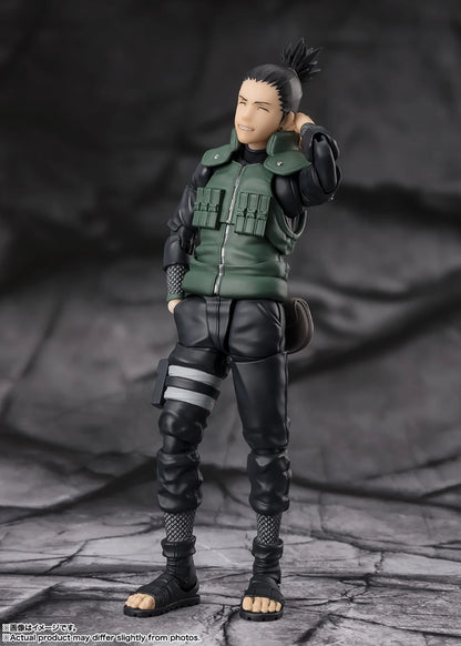 Figura Bandai SHFiguarts de 15 cm (Edición Brillante Estratega) | Figura de acción original de Shikamaru Nara. Raro modelo coleccionable del anime, ideal para fans y coleccionistas.