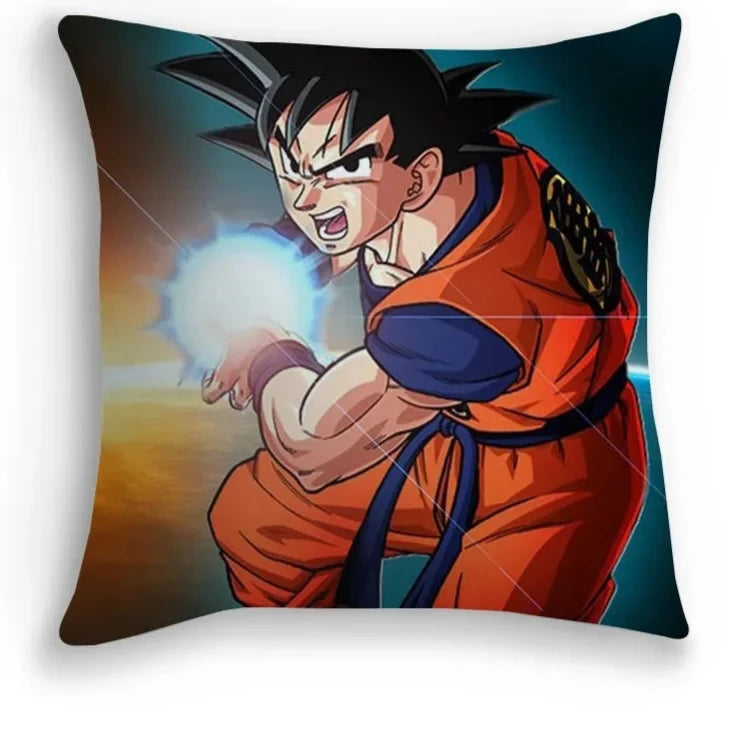 45*45cm Taie d'oreiller Dragon Ball Z. Idéal pour la décoration de chambre, voiture ou lit. Un cadeau parfait pour les fans de l'anime