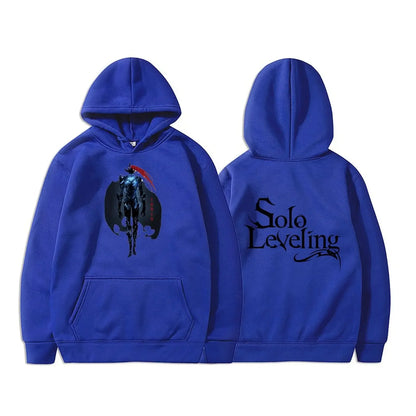 Sudadera de nivelación en solitario ? Sudadera con capucha de lana de otoño con estampado gráfico de Sung Jin-Woo. Estilo oversize, streetwear Harajuku, unisex, ideal para fans del manga y el anime.