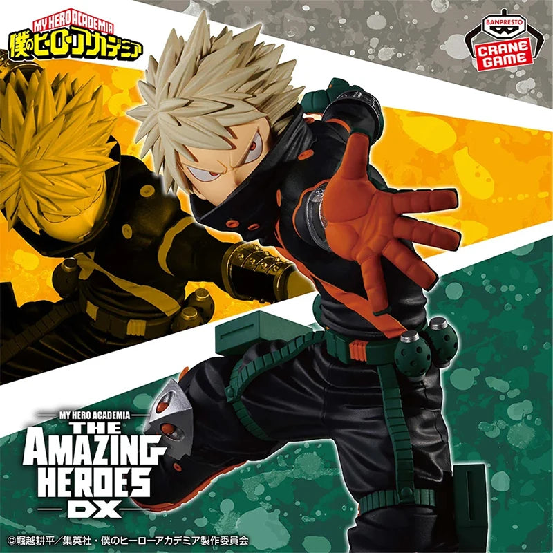 15cm Figurine My Hero Academia | Découvrez cette figurine Katsuki Bakugo issue de la série The Amazing Heroes DX par Banpresto. Un modèle détaillé, livré en boîte, idéal pour les fans de Boku no Hero Academia et les collectionneurs