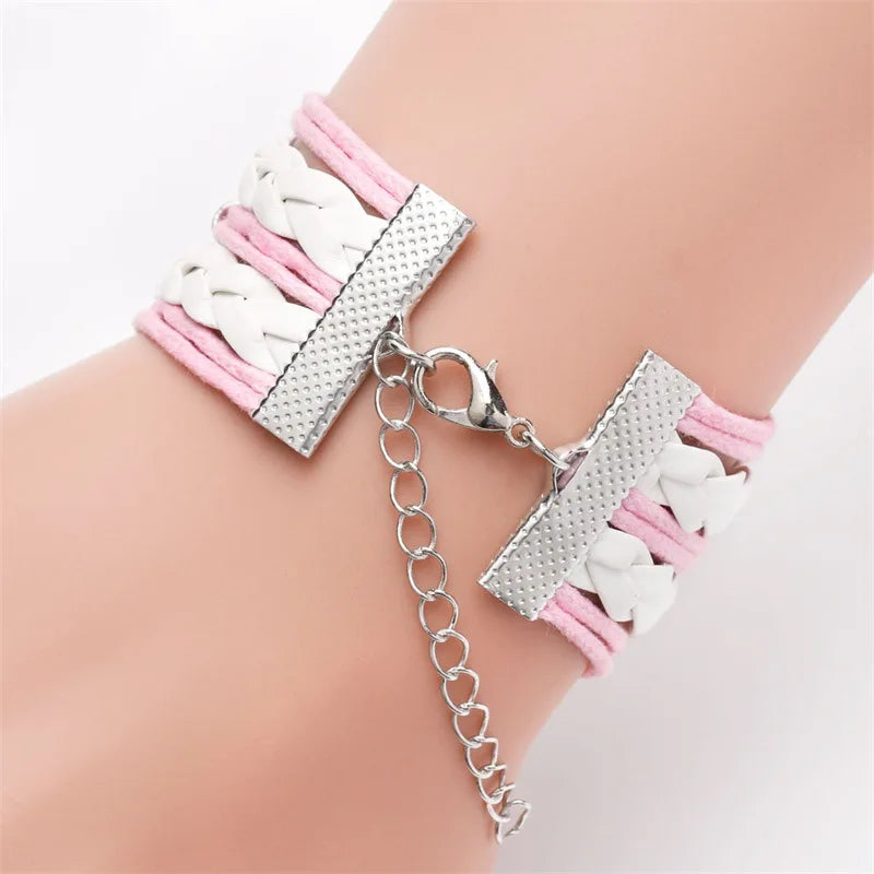 Bracelet Tressé Demon Slayer | Bracelet tressé inspiré de Demon Slayer, représentant les personnages emblématiques de l'anime. Parfait pour les couples et les fans, ce bracelet style Harajuku est un excellent accessoire cosplay ou bijou de tous les jours