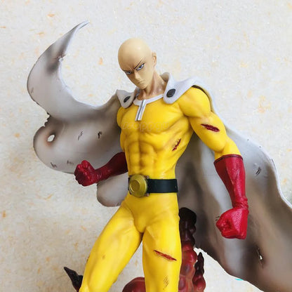 43cm One Punch Man Figure | Impressive PVC figure of Saitama destroying a meteor. Ideal for anime fans and collectors. Detailed model perfect for your collection